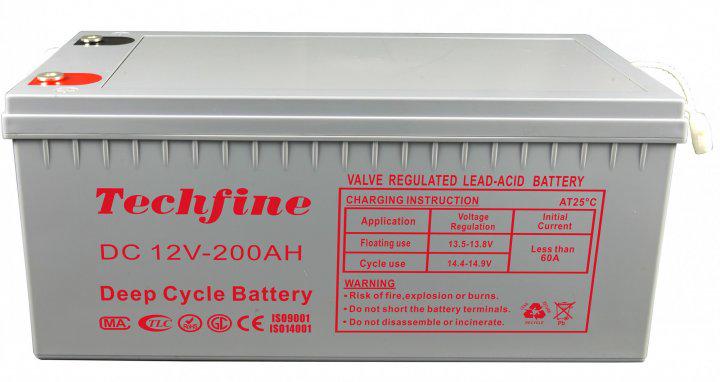 Батарея акумуляторна TECHFINE IS09881 DC12 V 200 Ah (11777041)